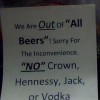 No beer