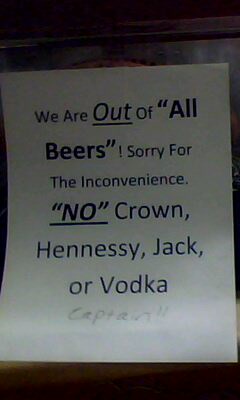 No beer