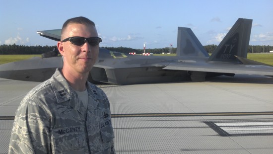 Anthony next to F22